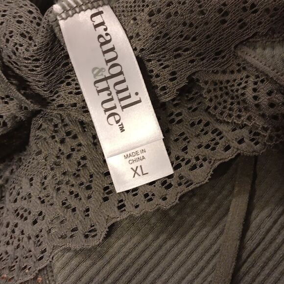 New T&T Lace Back Women's Green Ribbed Seamless Bra Extra Large New With Tags - Picture 2 of 4